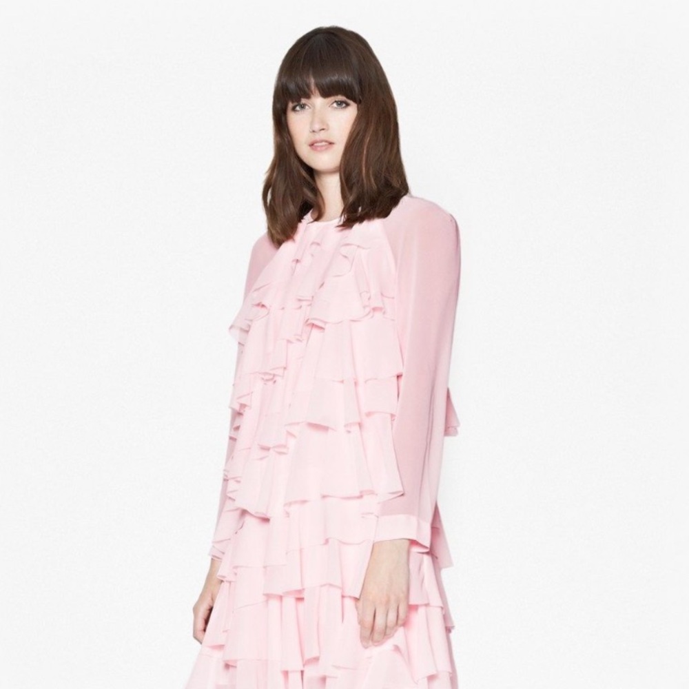 French Connection - Pink Layered Ruffle Dress